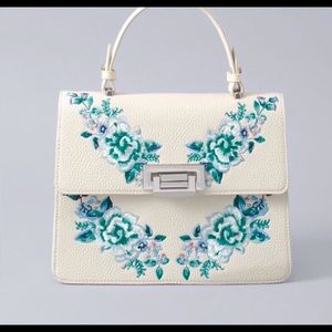 White House Black Market embroidered handbag